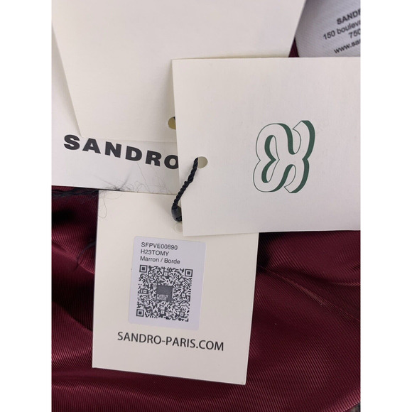 SANDRO Tomy Single-Breasted Houndstooth Wool-Blend Blazer Women's EU 36 / US 4 - Picture 8 of 16